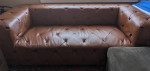 Art Leon Leather Tufted Sofa