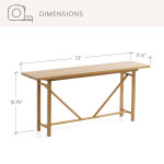 Details by Becki Owens Fern Natural Wood Sofa Table