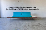 Adrian Pearsall Style Marble Floating Long Gondola Sofa