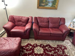Leather sofa set