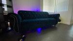 Royal Blue Velvet Sofa Set