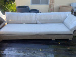RH Restoration Hardware teak wood outdoor sofa