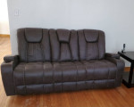 Like New Viking Manual Reclining Sofa & Glider Console Loveseat