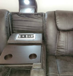 Like New Viking Manual Reclining Sofa & Glider Console Loveseat