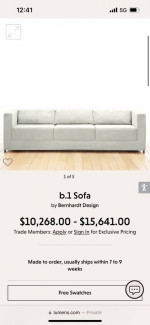 Bernhardt B.1 Sofa + Bernhardt Brellin chair