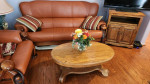 Leather Sofa Set with Tea Table