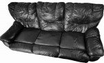 Genuine leather sofa with recliners
