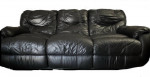 Genuine leather sofa with recliners
