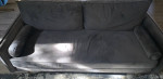 Gray Velvet Arm Sleeper Sofa - Excellent Condition
