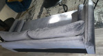 Gray Velvet Arm Sleeper Sofa - Excellent Condition
