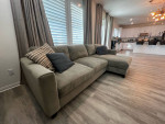 Living Spaces Quinton Sofa w/ Left Facing Chaise