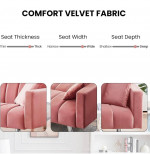 Modern Futon Sofa Bed, Convertible Folding Sofa Couch Upholstered Love