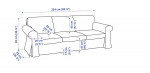 Ikea Upland Three Seater Sofa