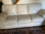 Sofa and Love Seat: Natuzzi Italian Leathet