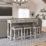 New Sofa Console Table & 3 Stool Set