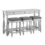 New Sofa Console Table & 3 Stool Set