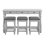 New Sofa Console Table & 3 Stool Set