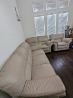 Italian leather Sofa set - 3 pieces