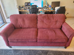 Brick red sofa and loveseat