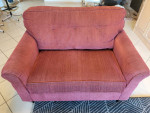 Brick red sofa and loveseat
