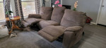 87" 3 person recliner sofa