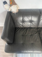 Dark Grey / Gray Loveseat Sofa Couch