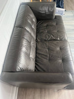 Dark Grey / Gray Loveseat Sofa Couch