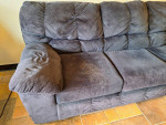 Black fabric sofa