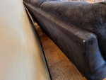 Black fabric sofa