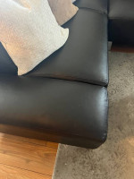 Leather sofa and coffee table