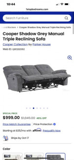 Grey Parker House sofa
