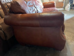 Genuine Brown Leather Sofa