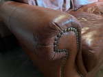 Genuine Brown Leather Sofa