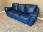 Italian leather sofa and loveseat