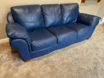 Italian leather sofa and loveseat