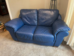 Italian leather sofa and loveseat