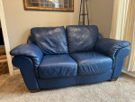 Italian leather sofa and loveseat
