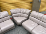 FREE DELIVERY beige 3pc sectional sofa