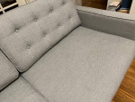 West Elm Drake Mid-Century Modern Style Sofa Couch Loveseat Platinum
