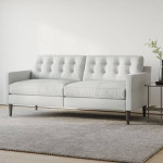 West Elm Drake Mid-Century Modern Style Sofa Couch Loveseat Platinum
