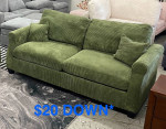 New Sage Corduroy Sofa (Finance and Delivery)