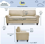 SERTA LOVESEAT AND SOFA