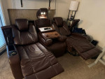 Man-Den Triple Power Reclining Sofa & Chair Set