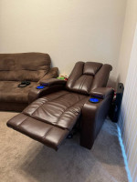 Man-Den Triple Power Reclining Sofa & Chair Set