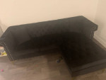 Black Velvet Sofa
