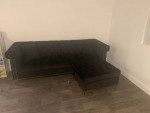 Black Velvet Sofa