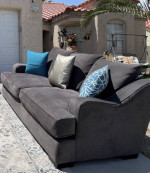Beautiful Grey Color Long Sofa