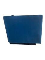 Blue Velvet Custom Low profile oak Couch Down filled sofa love seat