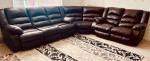Ashley Sectional recliner Sofa Top Grain Leather