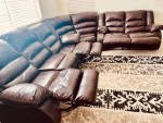 Ashley Sectional recliner Sofa Top Grain Leather